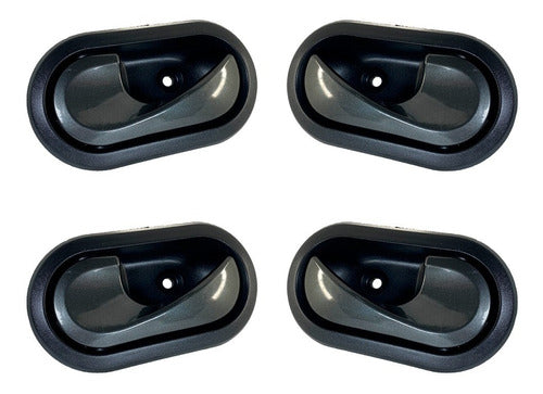 Juego Manijas Interiores Duster 2013 - 2021 Gris Oscura