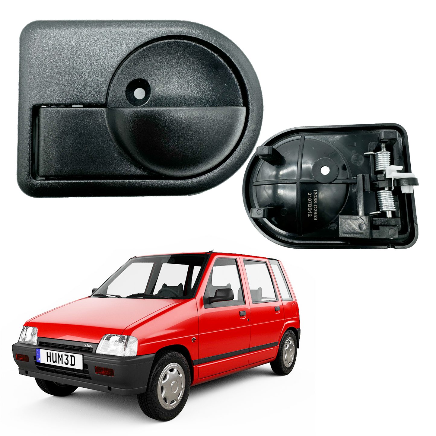 Manija Interior Daewoo Tico Izquierda Negra