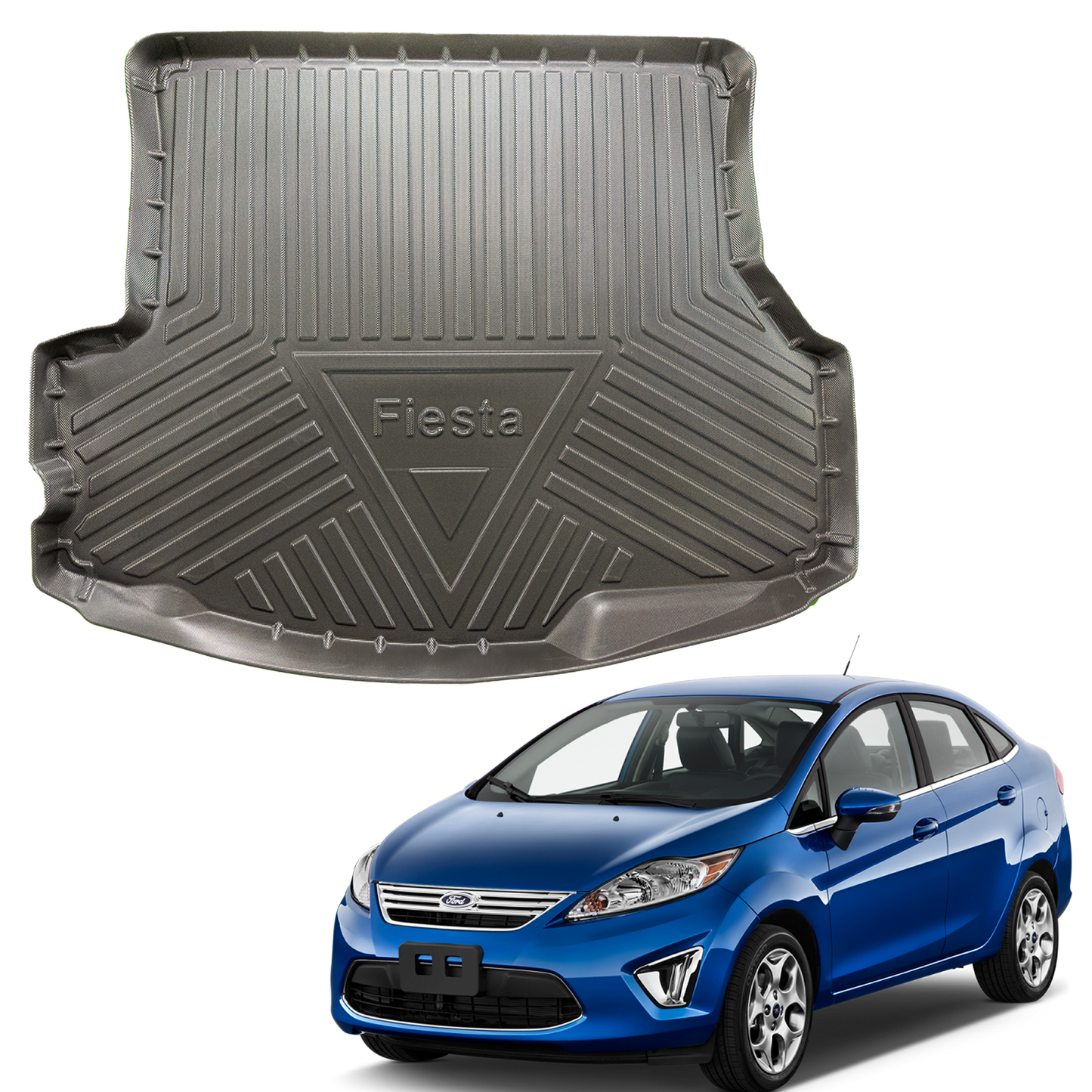 Tapete Baúl Termoformado Para Ford Fiesta Sedan 2011 A 2017