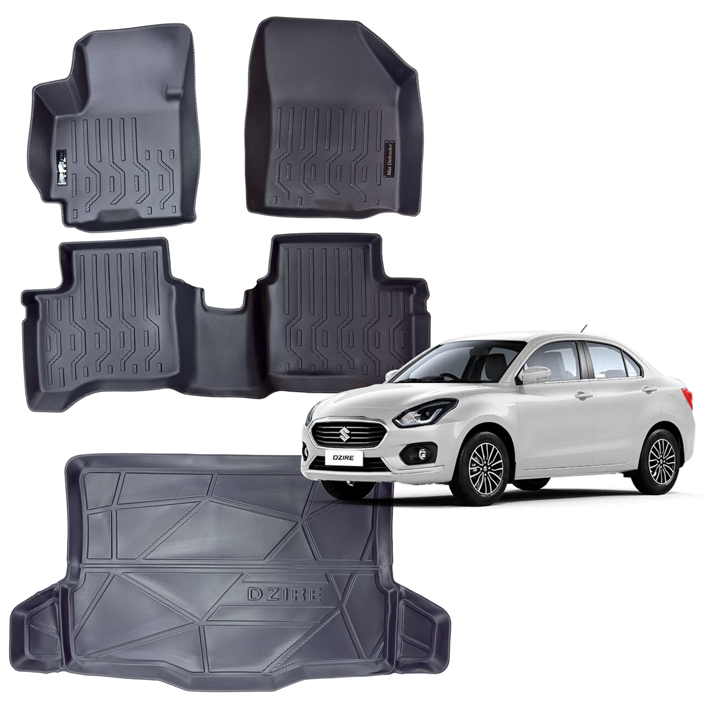 Tapetes Termoformados Baúl MatDefender Swift Dzire 2021 - 24