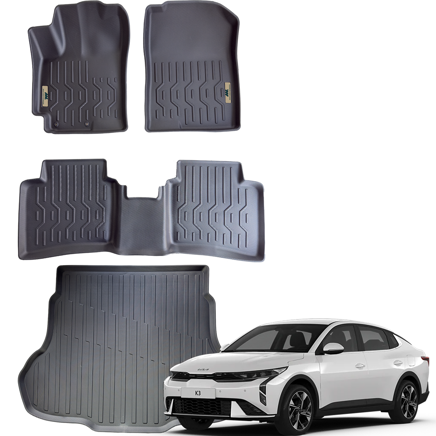 Kit tapetes termoformados y Baúl MatDefender K3 sedan