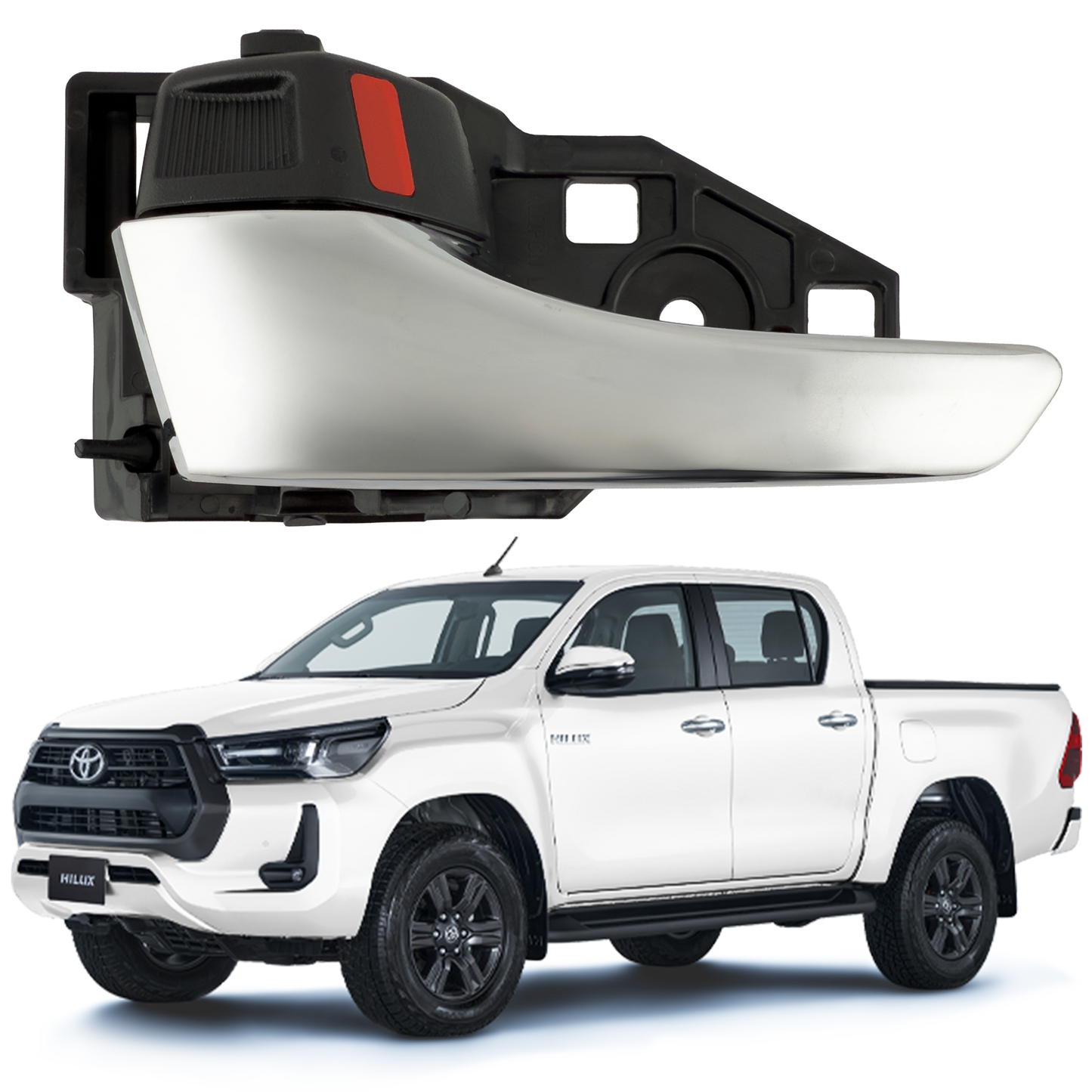 Manija Interior Para Hilux Revo / Rocco Cromada Izquierda