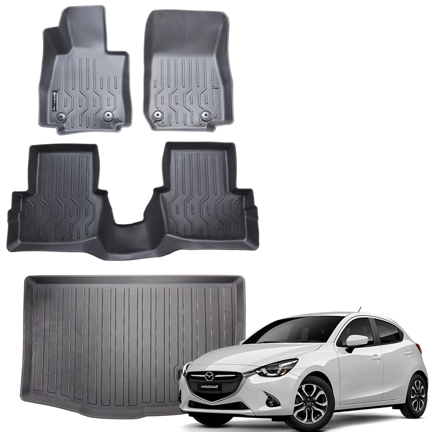 Tapetes Y baul Termoformados Matdefender Mazda 2 2014-2027
