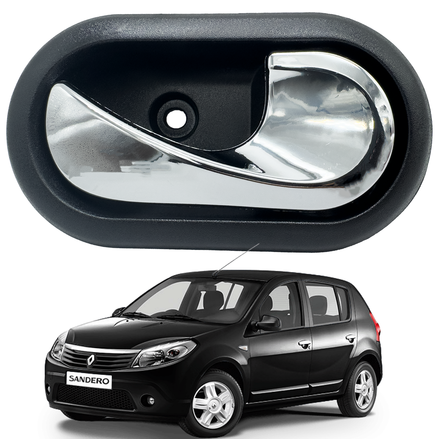 Manija Interior Renault Sandero Cromada 2009 - 2016 Derecha