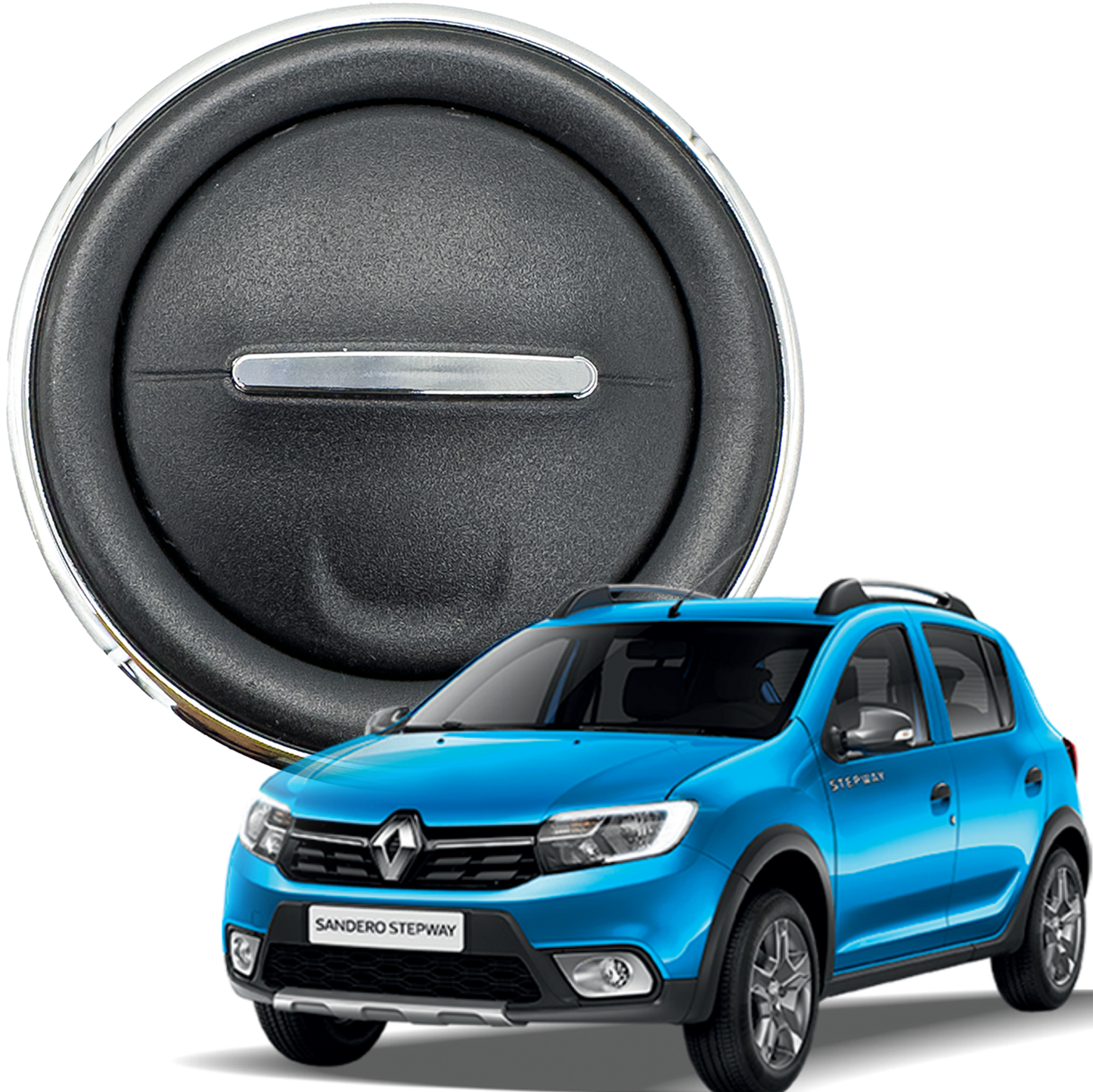 Rejilla Ventilación Lateral Sandero Stepway Borde Cromado