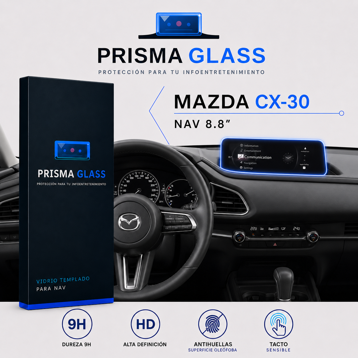 Protector Pantalla Prisma Glass Mazda CX-30 8.8" 2022-2027
