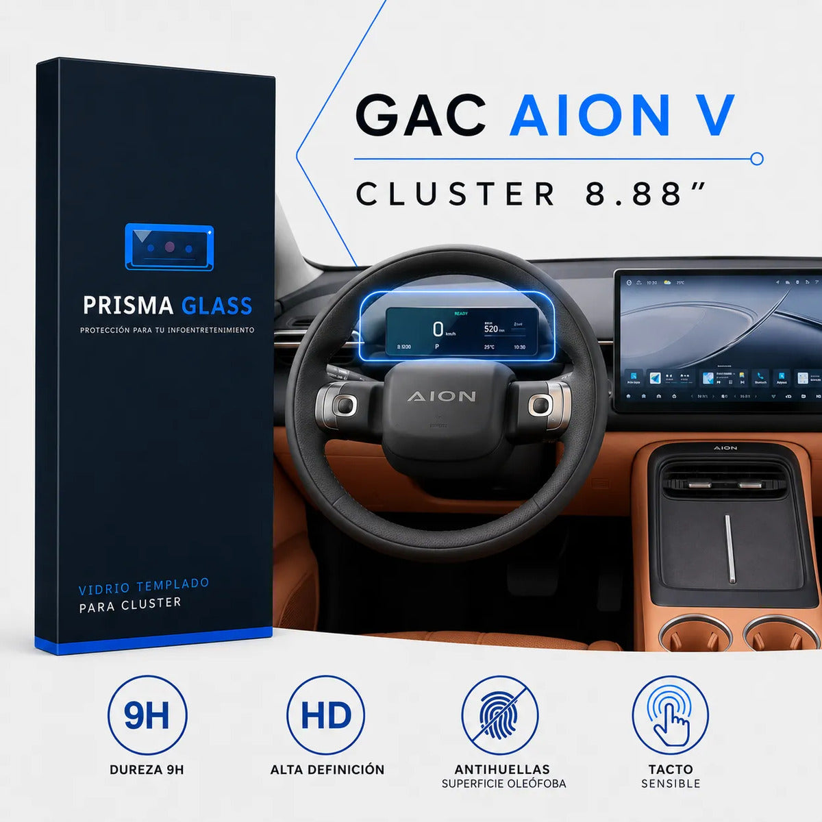 Vidrio Templado Cluster PrismaGlass GAC Aion V