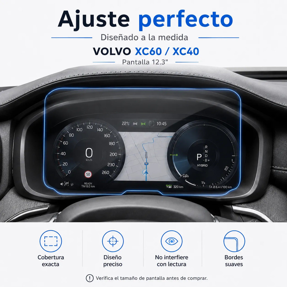 Protector PET Cluster Volvo XC60 XC40 2021-2026 12.3"