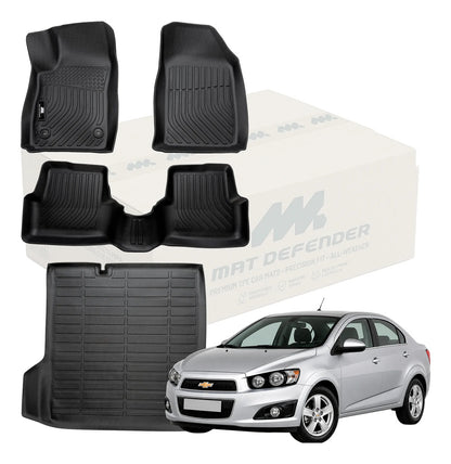 Tapetes y baul MatDefender Chevrolet Sonic Sedán 2012-2020