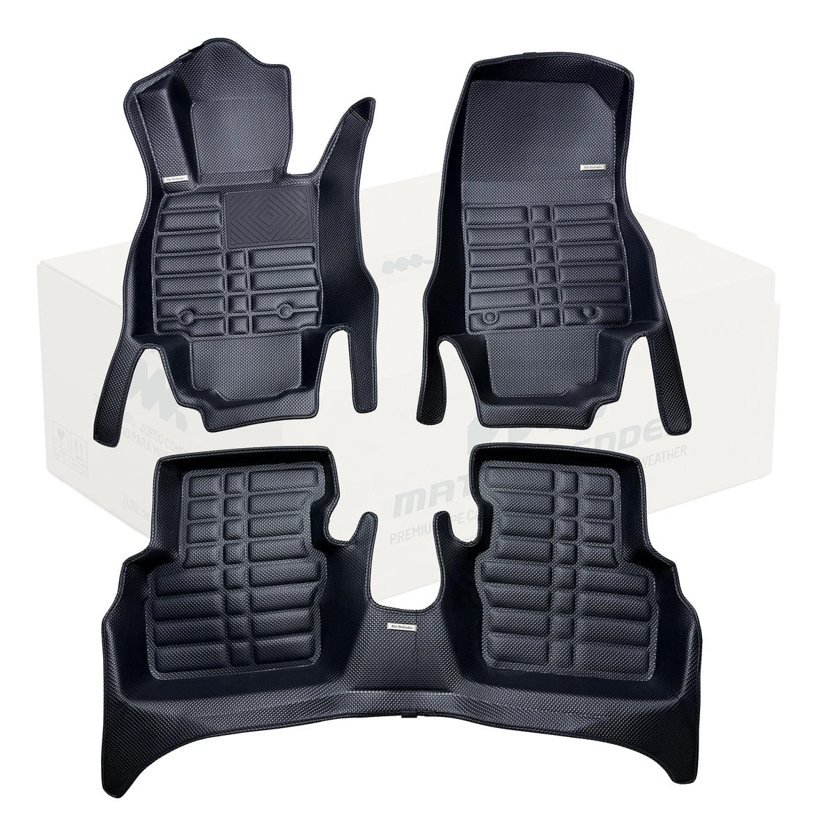 Tapetes 5D Tipo Cuero MatDefender Luxury Mazda 2 2015-2026