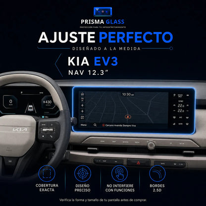 Vidrio Templado Pantalla Kia Ev3 2023-2027 12.3" PrismaGlass