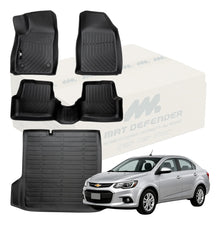 Tapetes y baul MatDefender Chevrolet Sonic Sedán 2012-2020