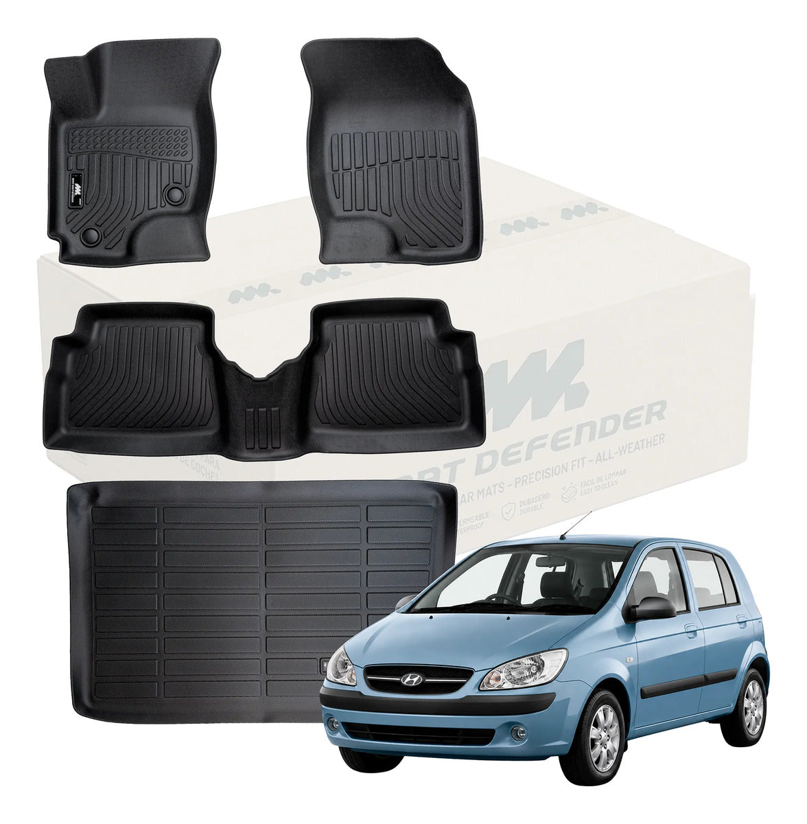 Tapetes Termoformados y Baul MatDefender Hyundai Getz