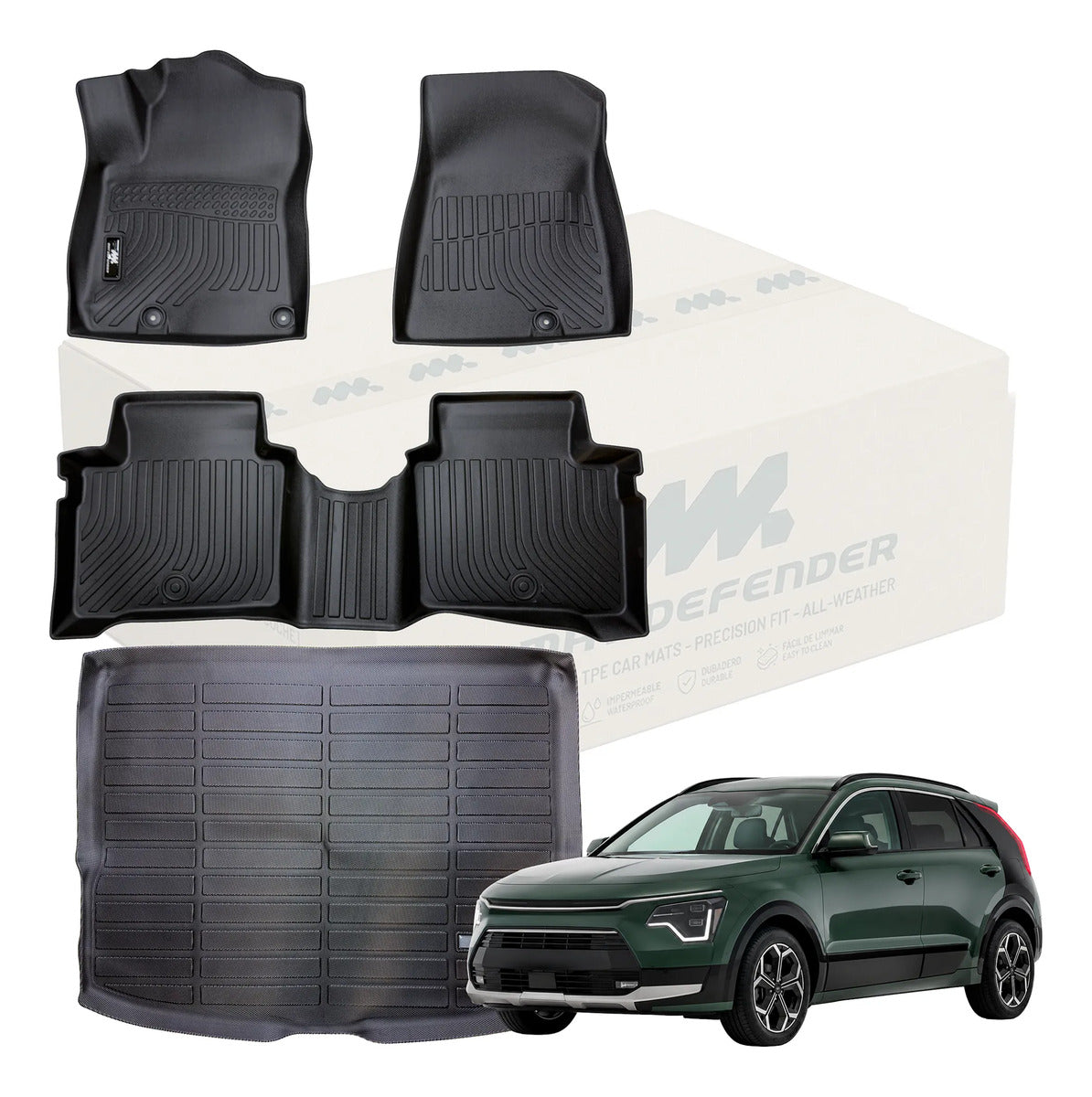 Tapetes Termoformados y baul kia Niro Híbrido 2023-2026