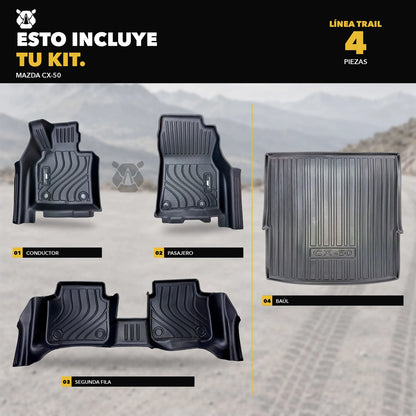 Kit Tapetes Termoformados y Baul 5D para Mazda CX-50