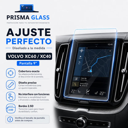 Vidrio templado radio 9" Volvo XC60 XC40 2021-2026