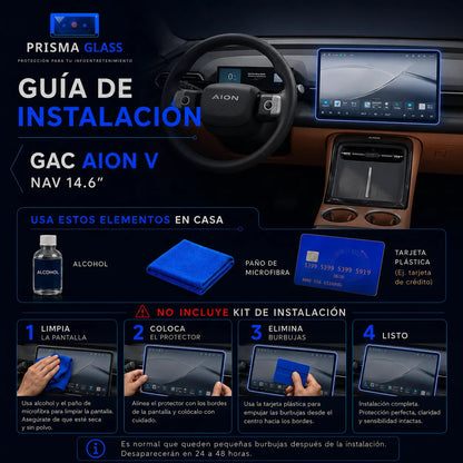 Vidrio templado PrismaGlass GAC Aion V Pantalla 14.6"