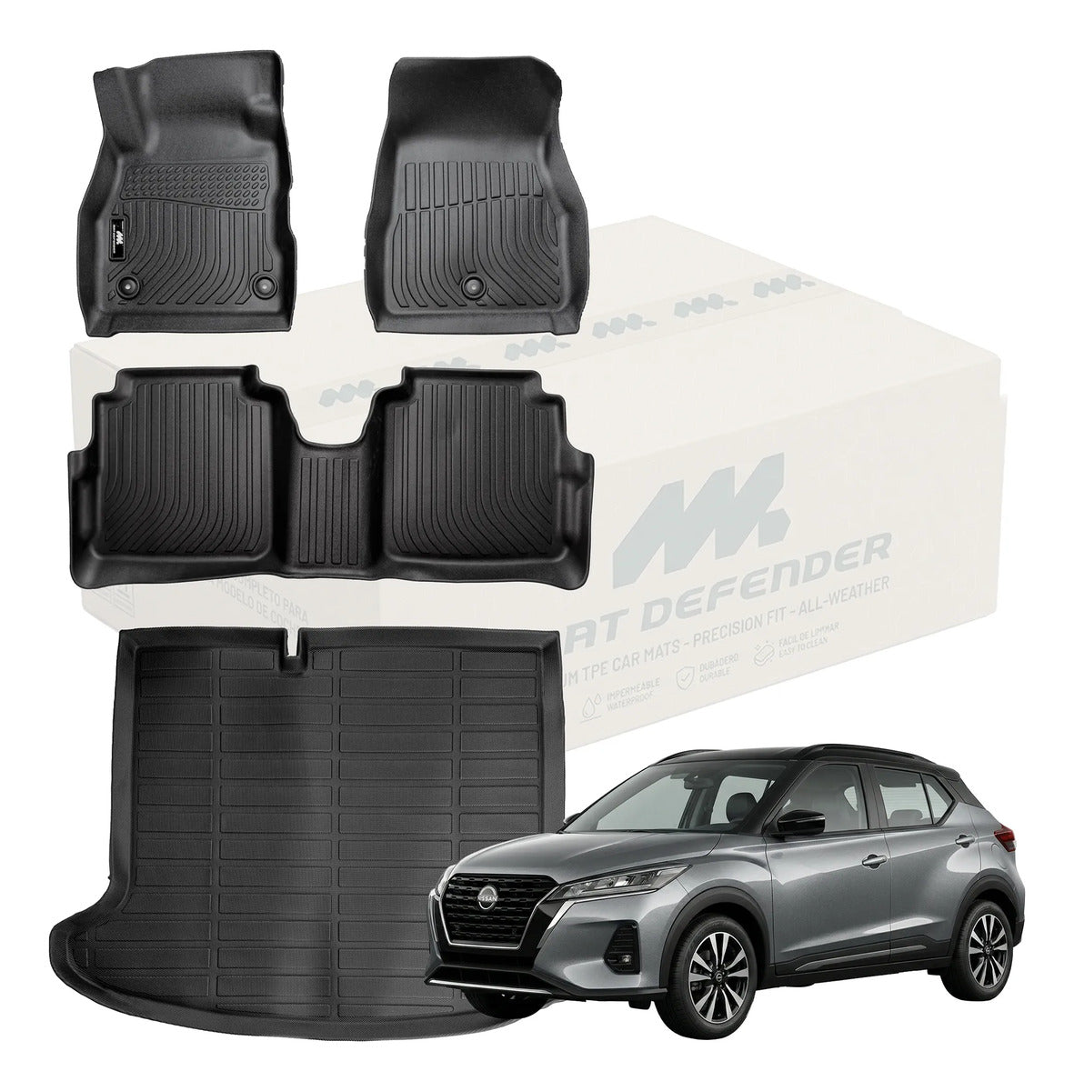 Tapetes Termoformados Y baul MatDefender NS Kicks 2017-2026