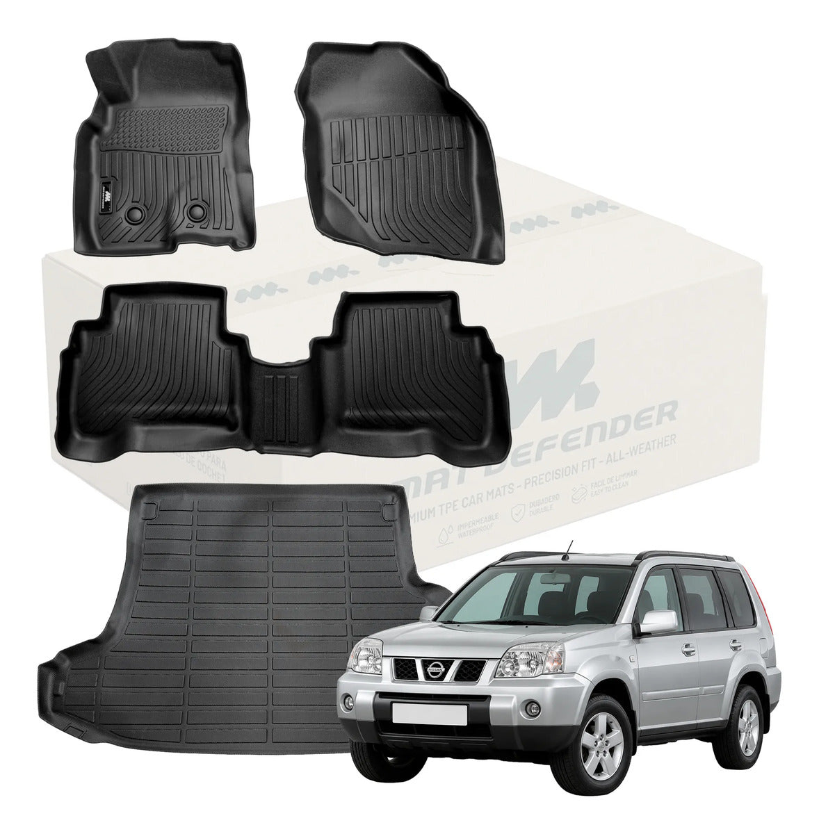 Tapetes Termofordos con baúl Nissan X-Trail T30 2000-2007