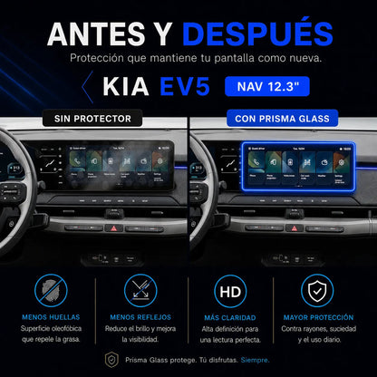 Vidrio Templado PrismaGlass Kia Ev5 2023-2027 12.3 Radio