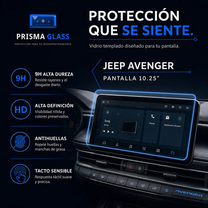 Vidrio Templado Prisma Glass Jeep Avenger 10.25" Radio
