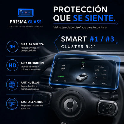 Vidrio Templado Prisma Glass Smart #1 #3 9.2" Cluster