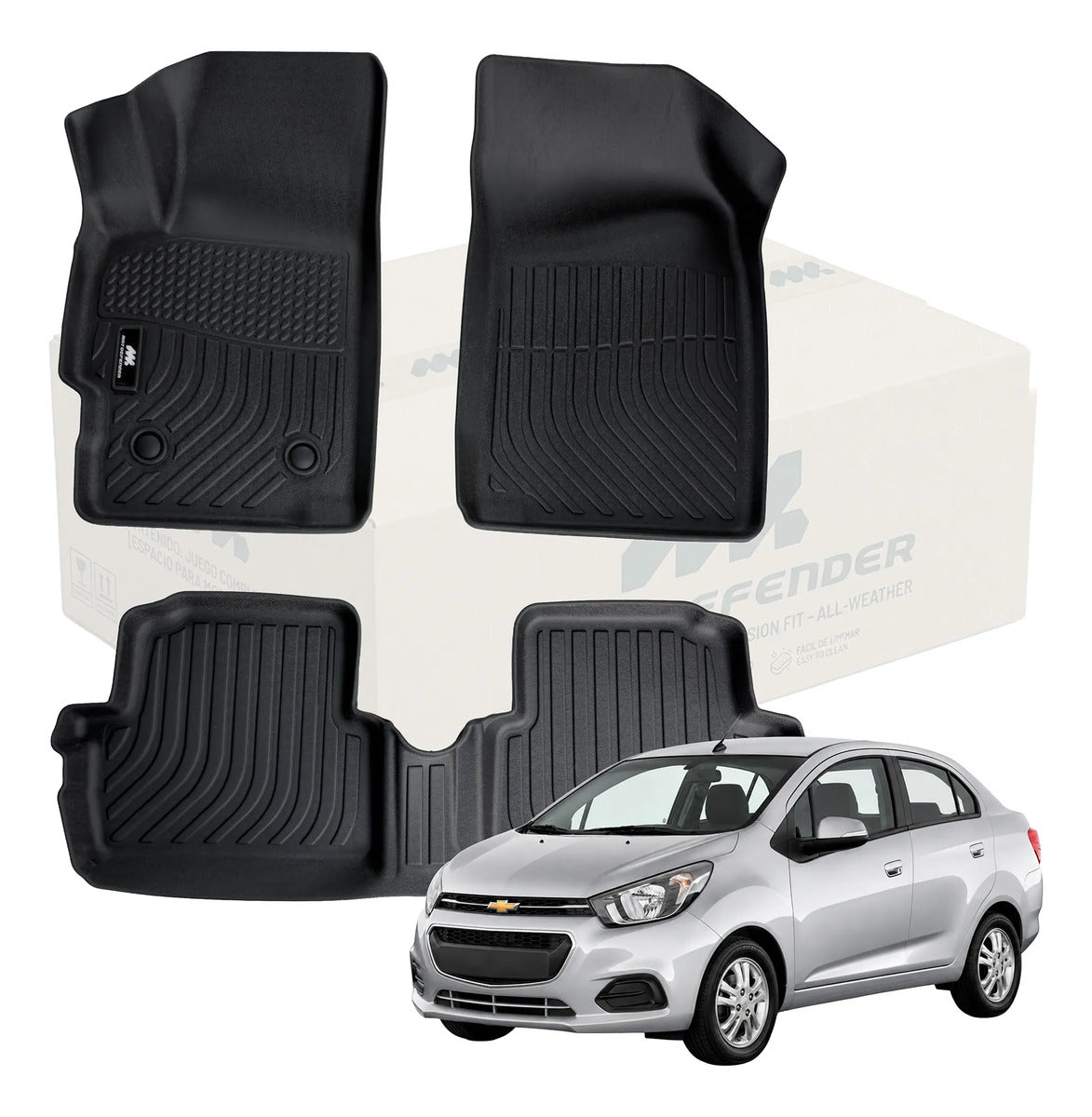 Tapetes Termoformados MatDefender Chevrolet Beat 2018-2022
