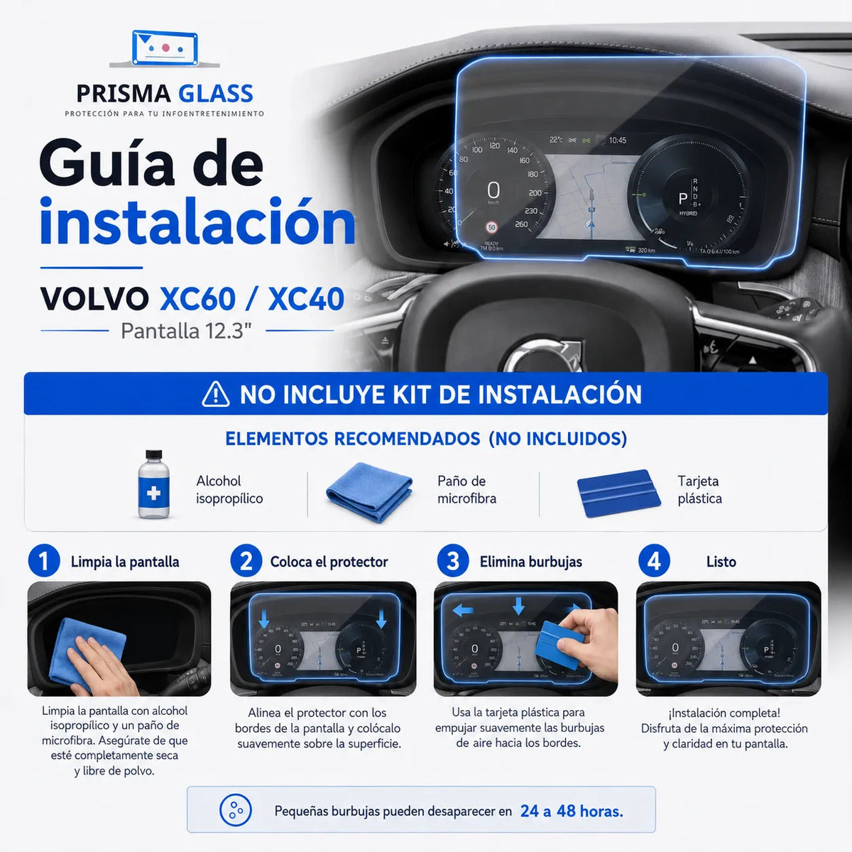 Protector PET Cluster Volvo XC60 XC40 2021-2026 12.3"