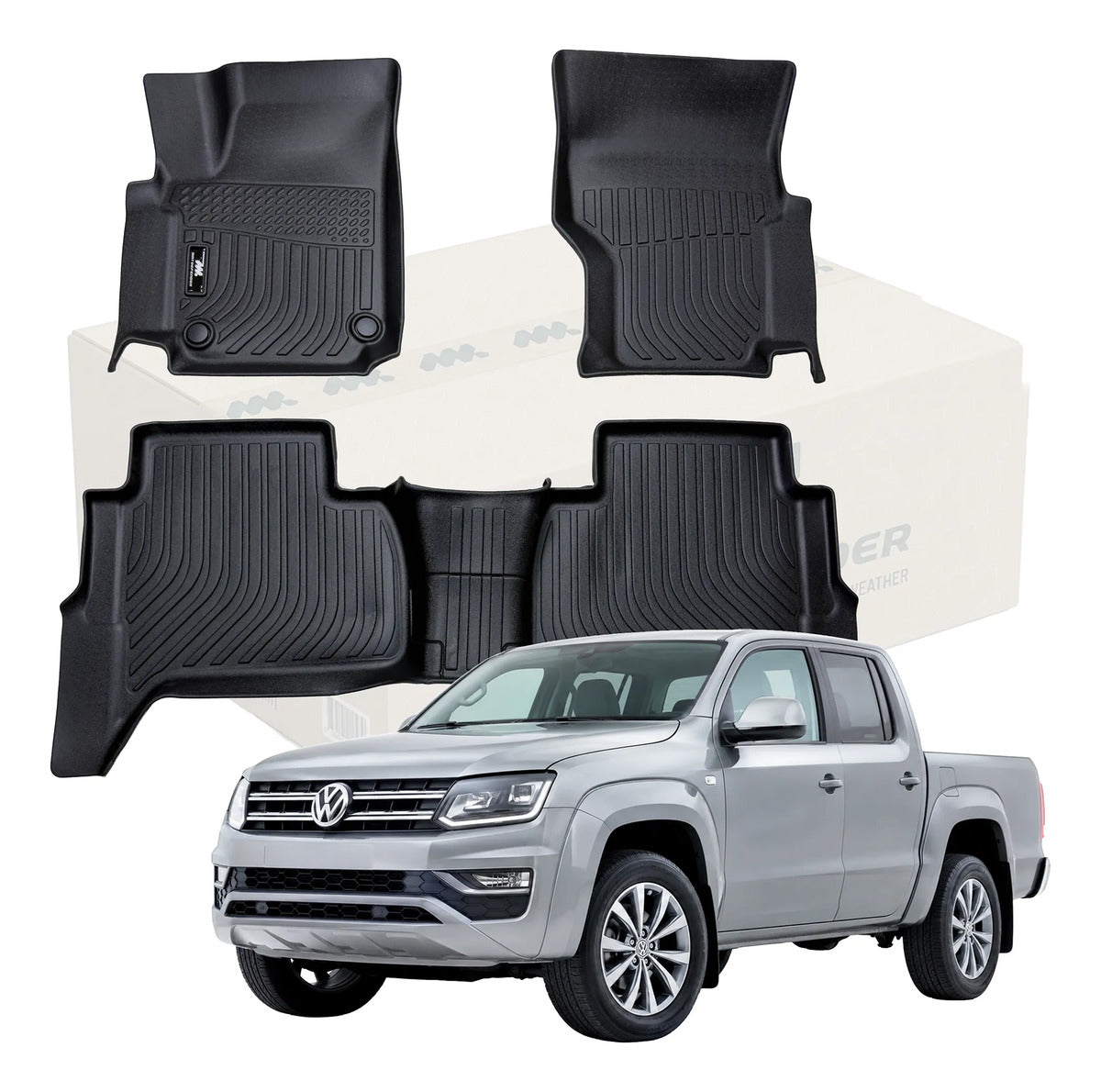 Tapetes 3D MatDefender Urban VW Amarok 2017-2024 Negro