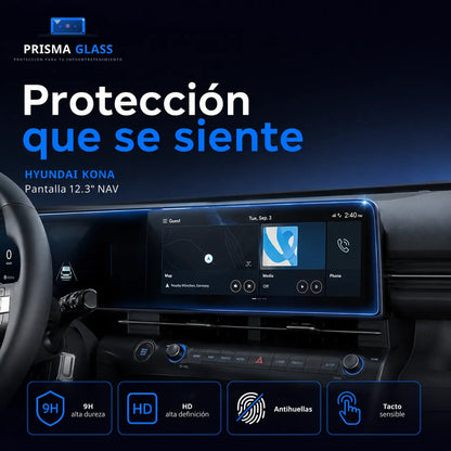 Vidrio templado Prisma Glass Hyundai Kona radio 12.3"