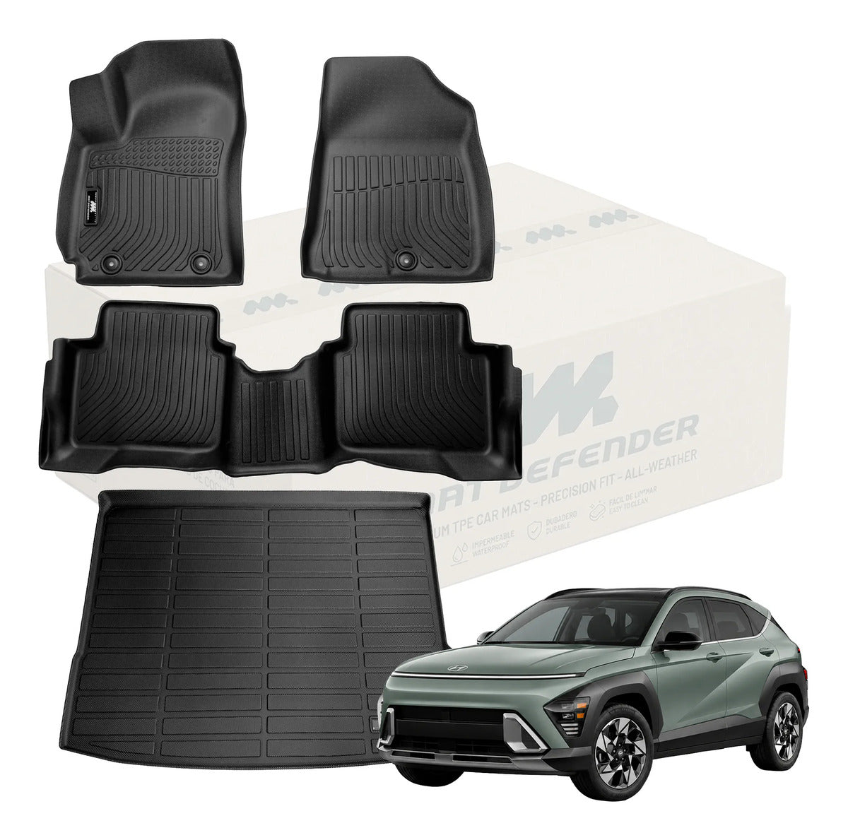 Tapetes Termoformados y Baul 3D MatDefender Kona 2024-2027