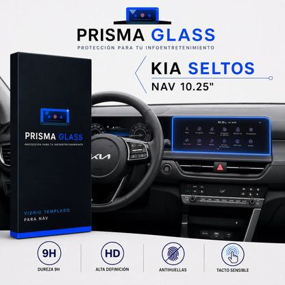 Vidrio templado PrismaGlass Kia Seltos 2024-2026 10.25 radio