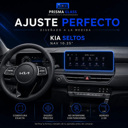 Vidrio templado PrismaGlass Kia Seltos 2024-2026 10.25 radio