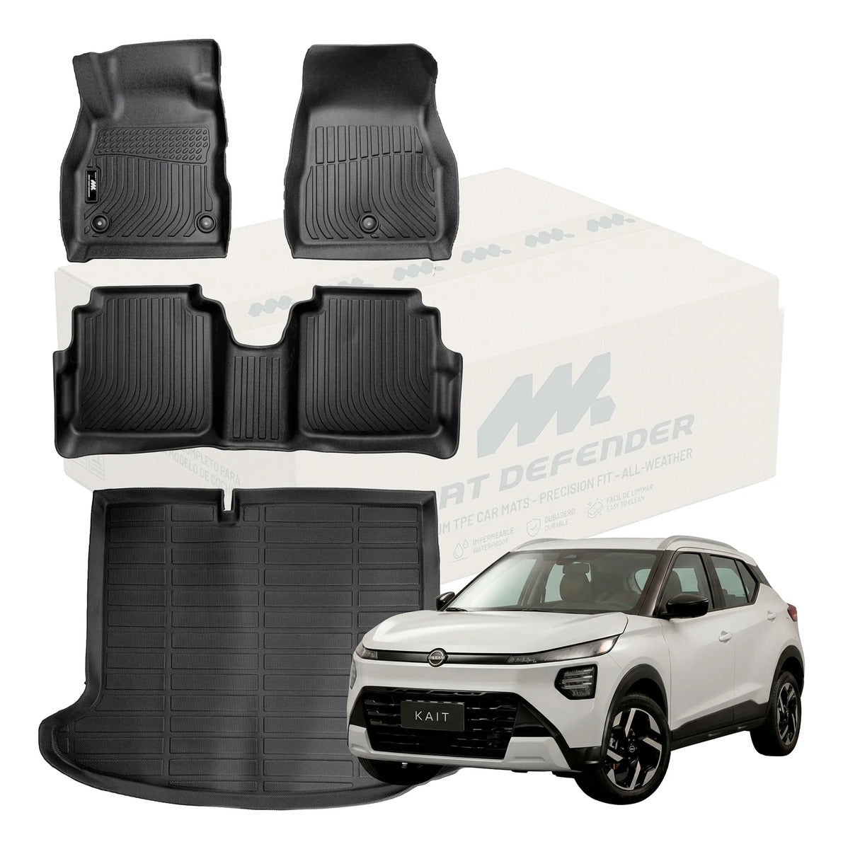 Tapetes Termoformados y baul MatDefender Urban Nissan Kait
