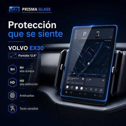 Vidrio templado PrismaGlass Volvo EX30 radio 12.8"