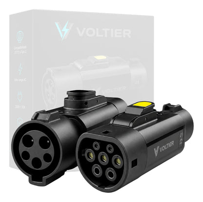 Adaptador EV Voltier Tipo 1 a Tipo 2 AC 250V 32A 7.2kW
