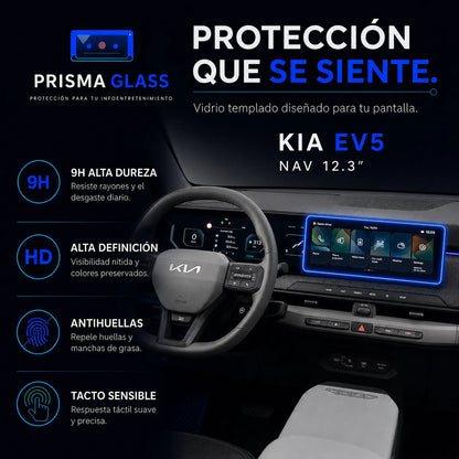 Vidrio Templado PrismaGlass Kia Ev5 2023-2027 12.3 Radio