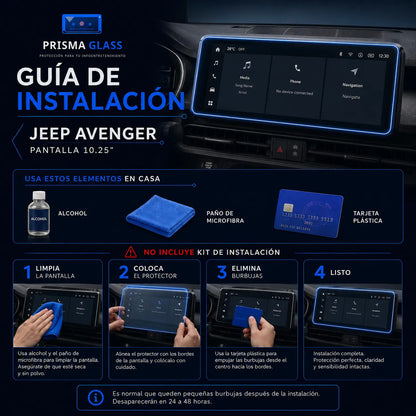 Vidrio Templado Prisma Glass Jeep Avenger 10.25" Radio
