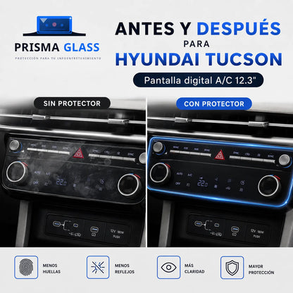 Vidrio templado Prisma Glass Hyundai Tucson Hibrida 12.3"A/C