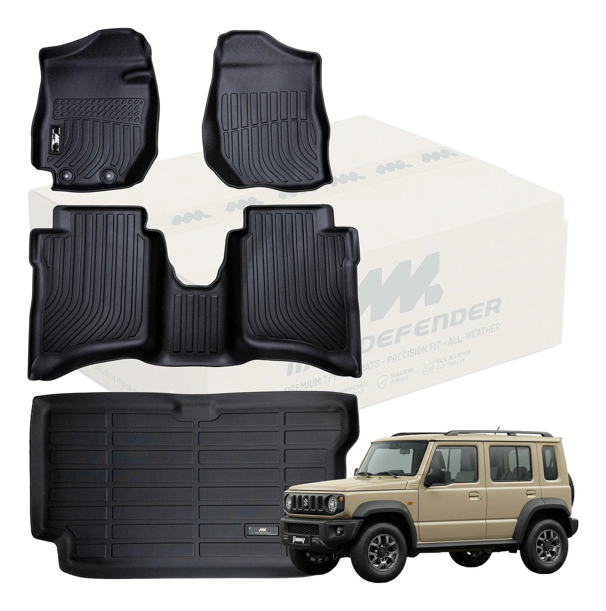 Tapetes Termoformados y baul MatDefender Jimny 5p Mecanico