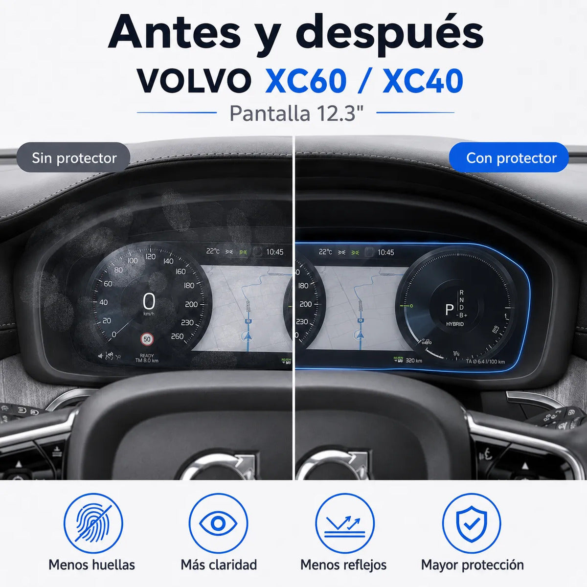 Protector PET Cluster Volvo XC60 XC40 2021-2026 12.3"