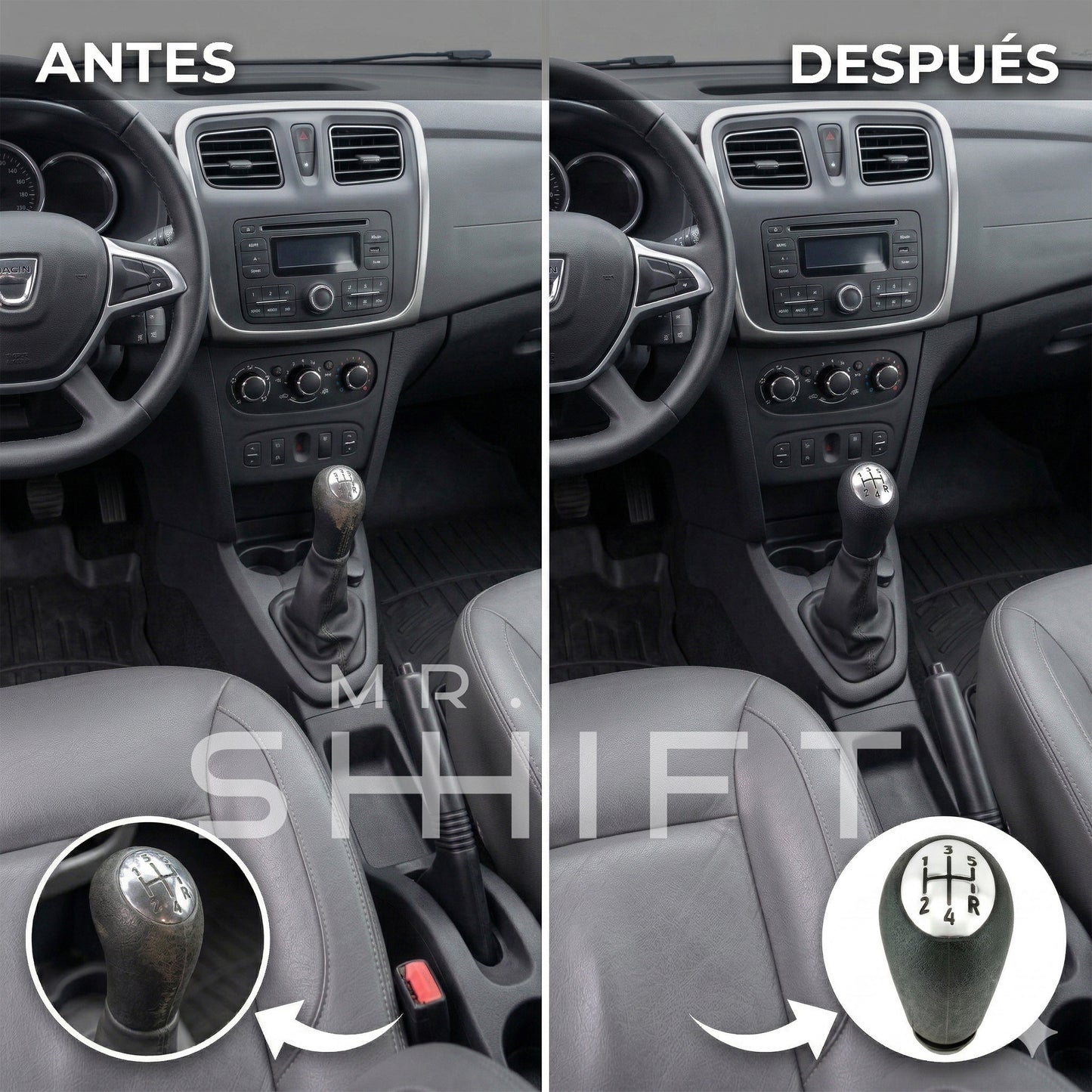 Pomo Pera MR SHHIFT Renault Stepway 2017-2026 Cromado