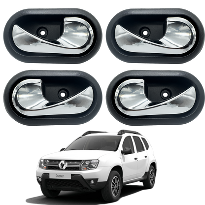 Juego Manijas Interiores Cromadas Renault Duster 2013 - 2021