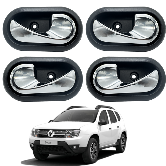 Juego Manijas Interiores Cromadas Renault Duster 2013 - 2021