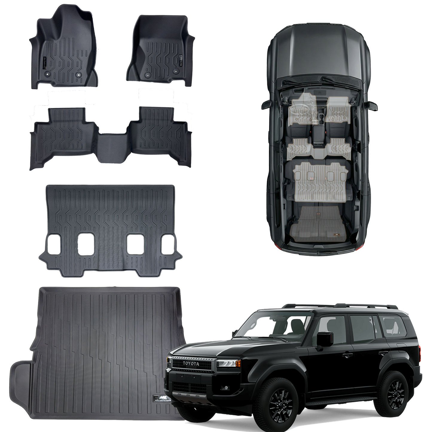 Tapetes y Baul Termoformados Matdefender Toyota Prado J250