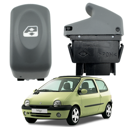 Switch elevavidrios Twingo gris 6 pines