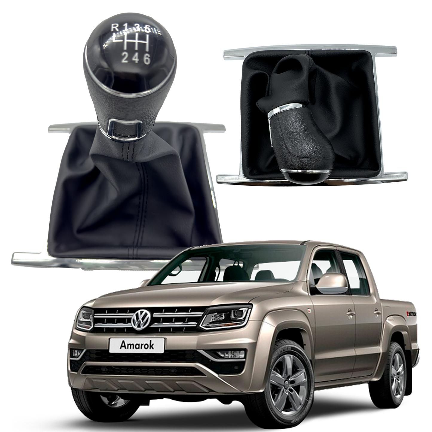 Pera Pomo Volkswagen Amarok Con Base Cromada