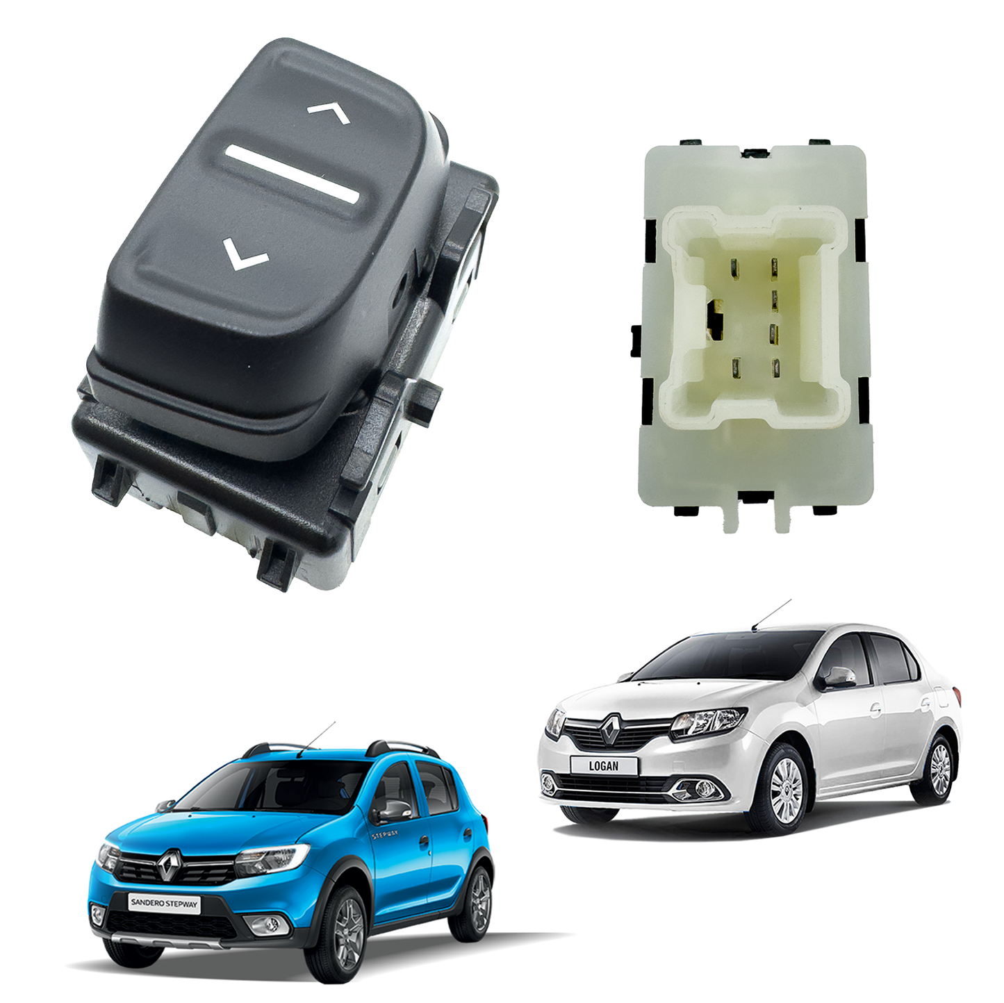 Switch Elevavidrio Renault Logan - Sandero 2 Modelo 2017 -