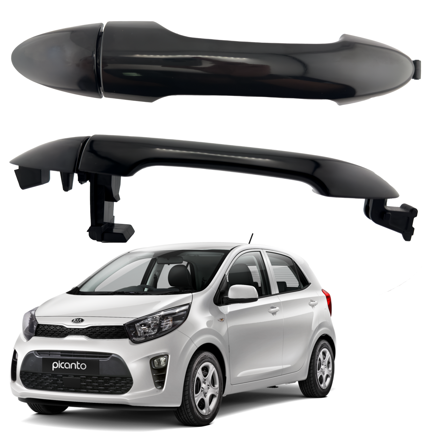 Manija Exterior Picanto Trasera Derecha Negra