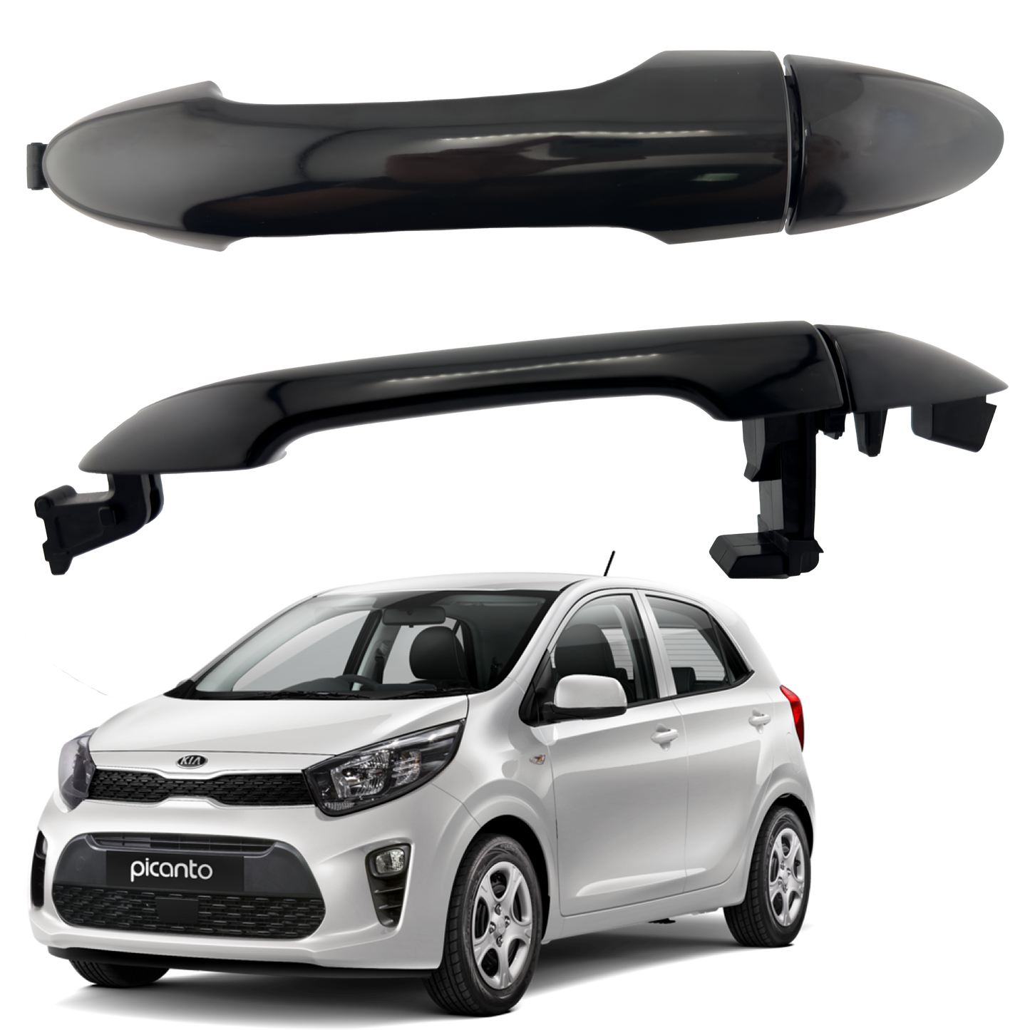 Manija Exterior Picanto Trasera Izquierda Negra